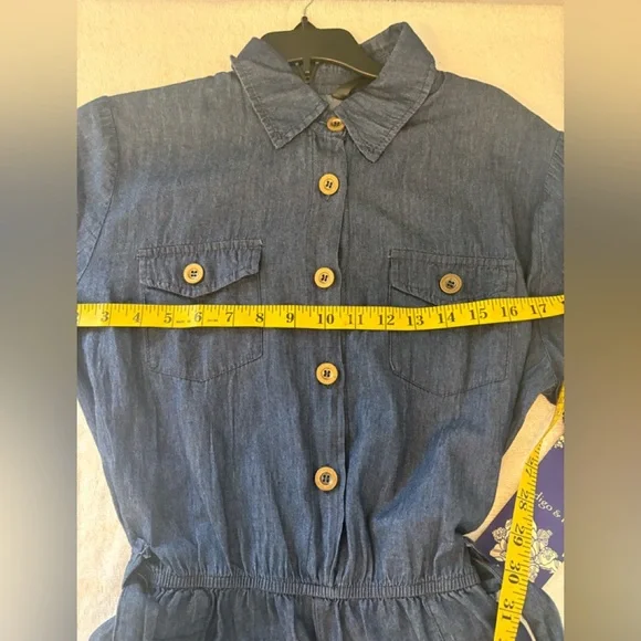 Indigo Denim Blue Women's Jumpsuit - Picture 11 of 13